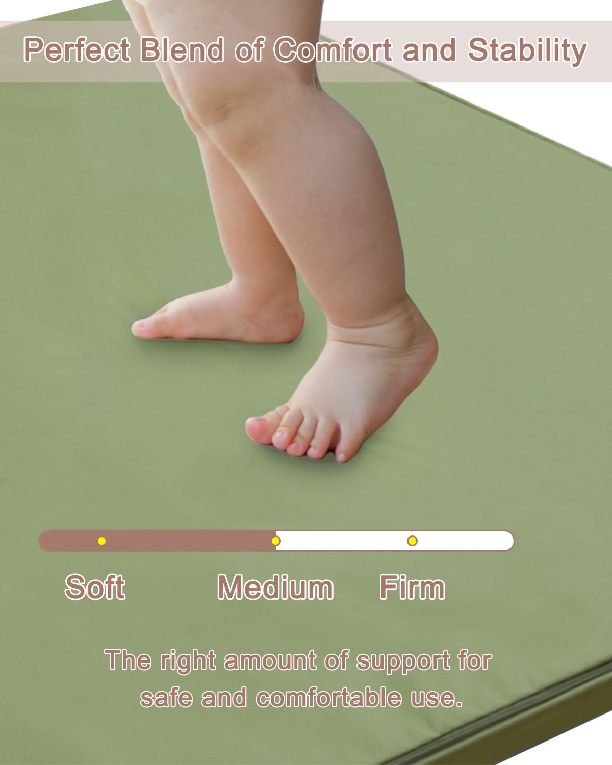 Separo Baby Play Mat For Floor,1.3' Thick Foam 50X50 Play Crawling Mat With Removable Washable Cover,Non Slip Soft Velvet Nurse