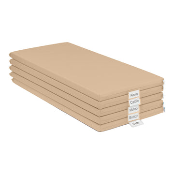 ECR4Kids SoftZone Rainbow Rest Mat, 2in, Sleeping Pad, Sand, 5-Piece