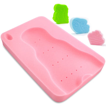 Hallo Baby Bath Sponge Soft Infant Bath Mat Newborn Cushion Odor Free (Pink)