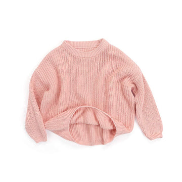 Afunbaby Baby Girl Boy Knit Sweater Blouse Pullover Sweatshirt Warm Crewneck Long Sleeve Tops For Infant Toddler (2-3T,A-Pink)