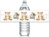 Woodland Bear Baby Shower Water Bottle Labels - Brown Bear Waterproof Wrappers - 24 Stickers