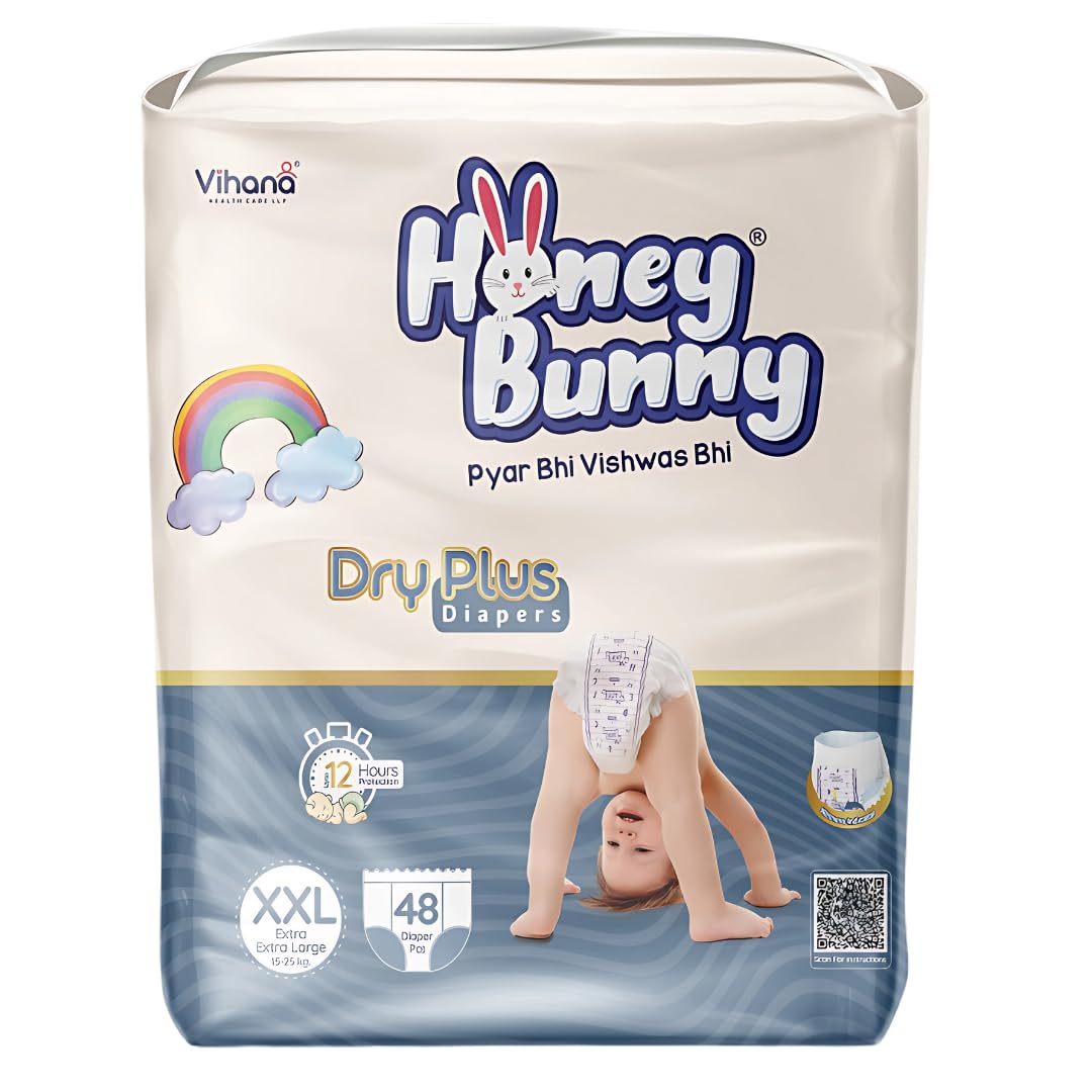 Honey Bunny Baby Diaper Pants Super Soft Dry Plus 12 Hour Protection Xxl48