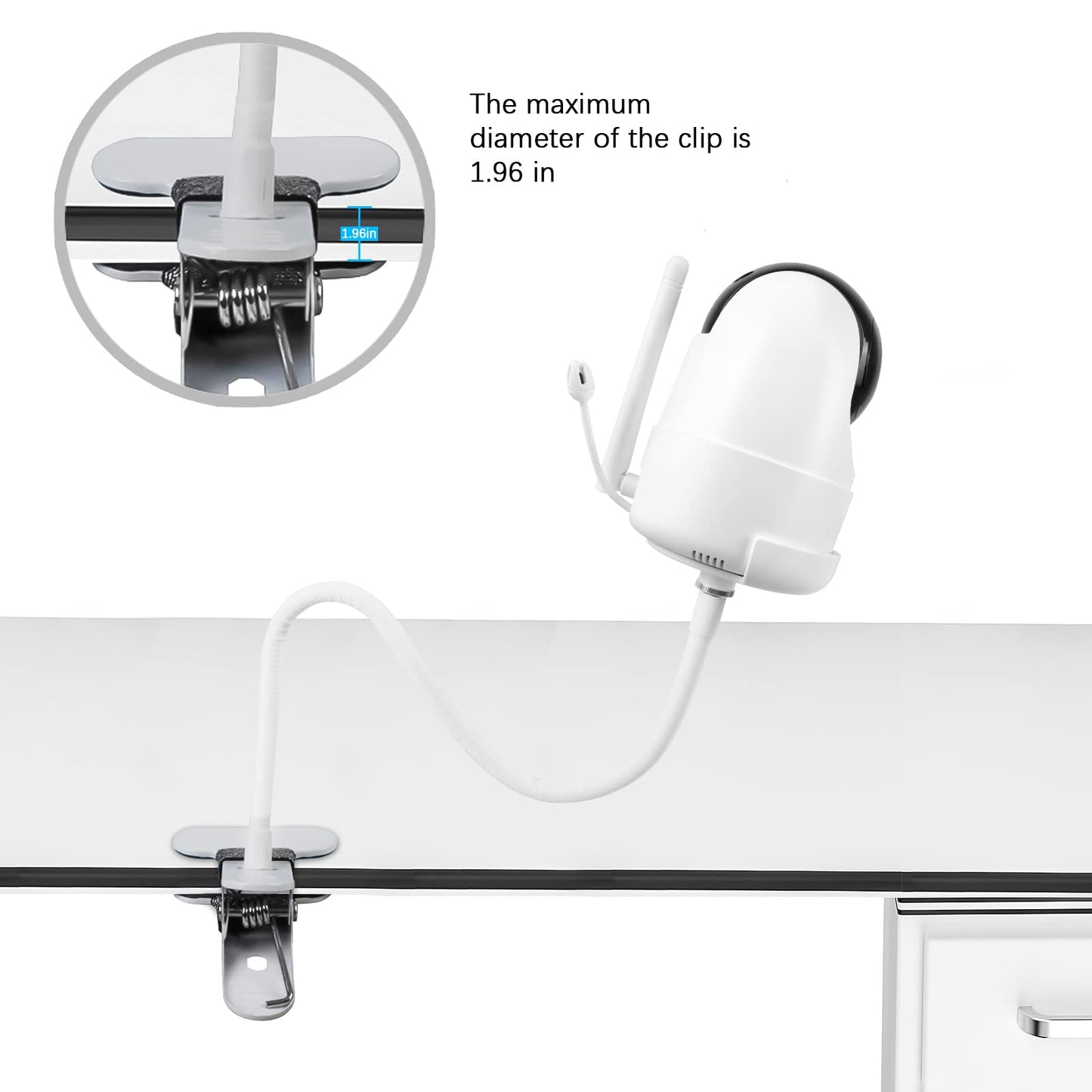 Aobelieve Flexible Baby Camera Clamp Mount For Ifamily Sm650/Sm651, Kidsneed Sm935A/Sm935C, Hubook Sm652, And Anmeate Sm650 Vide