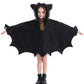 Bat Costume For Kids Animal Cosplay Girls Black Cute Cozy Children Halloween Vampire Zipper Dress L