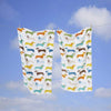 Studio Art Multi Coloured Sausage Dog Dachshund Supersoft 100% Cotton Towel