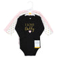 Hudson Baby Unisex Baby Cotton Long-Sleeve Bodysuits, Girl Daddy, Preemie