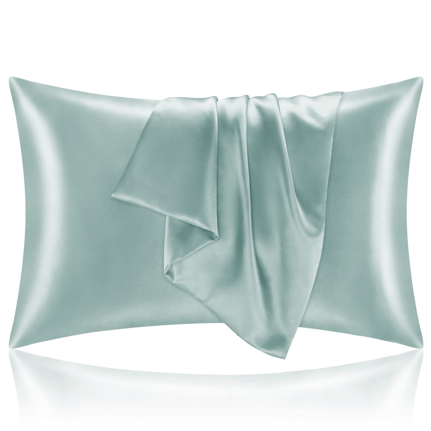 Bedelite Toddler Pillowcases 13X18 Inches - Super Soft And Silky Satin Pillowcase For Hair And Skin 2 Pack, Haze Blue Cooling Pi