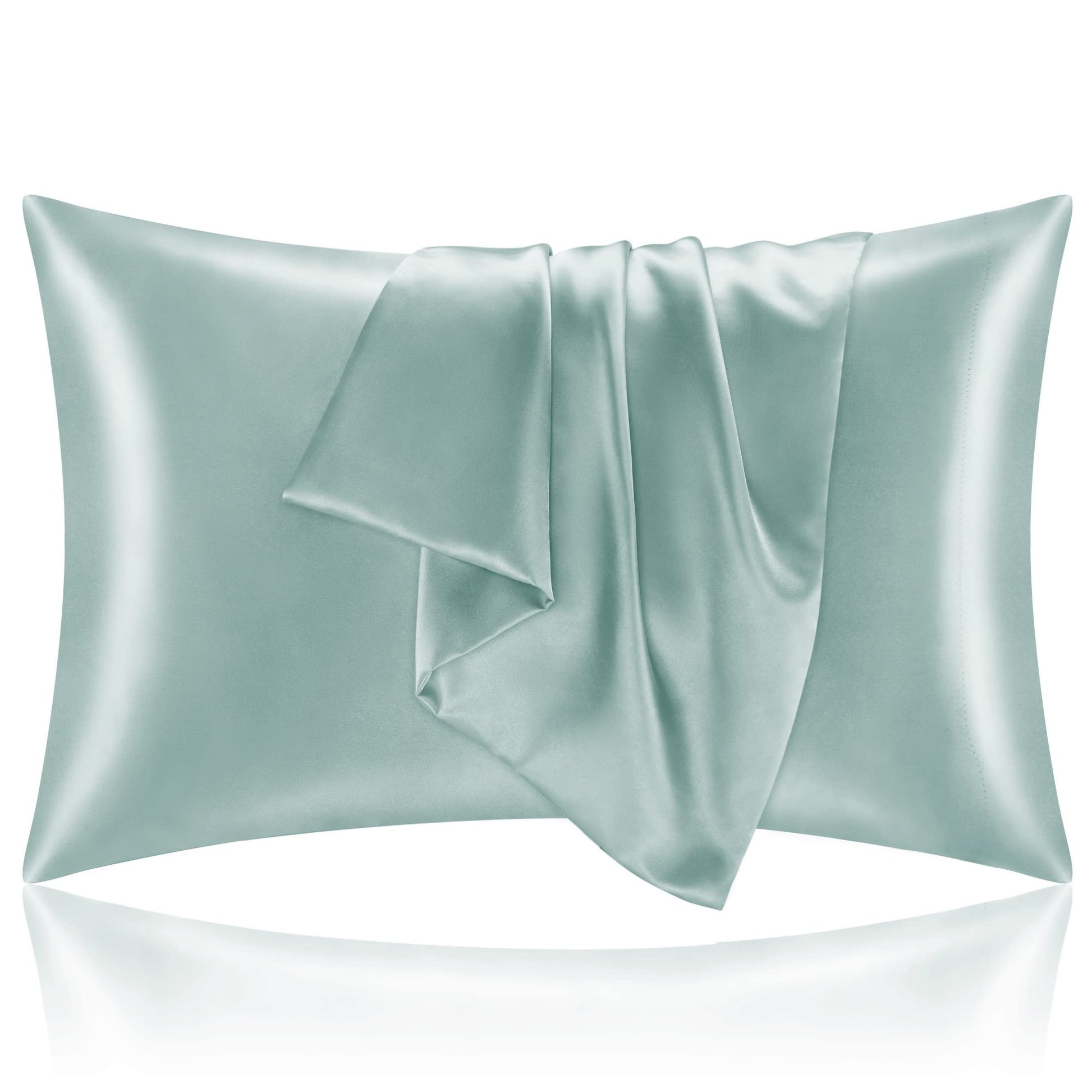 Bedelite Toddler Pillowcases 13X18 Inches - Super Soft And Silky Satin Pillowcase For Hair And Skin 2 Pack, Haze Blue Cooling Pi
