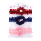 Syga Baby Girls Soft Elastic Headband Set  Pack Of 3 | Lace Flower & Bow Hairbands | Newborn To 3 Years | Comfortable Stretch, 