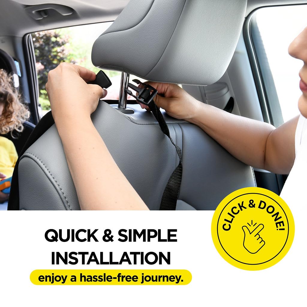 lebogner Back Seat Cover for Kids, 2 Pack X-Large Waterproof Kick Mats Backseat Protector, Durable Car Seat Back Protectors for