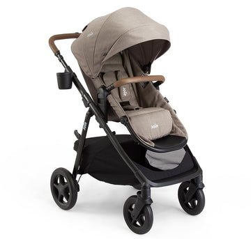 Joie Ginger 4-in-1 Convertible Pramette and Stroller with A Deep Recline, Height Adjustable seat, All-Terrain Wheels, Extra Stor