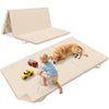 39X59Inch Vegan Leather Play Mat for Baby Trifold Thick | Soft Padded Foam Floor Mat for Kids Playroom | Foldable Playmat | Non-