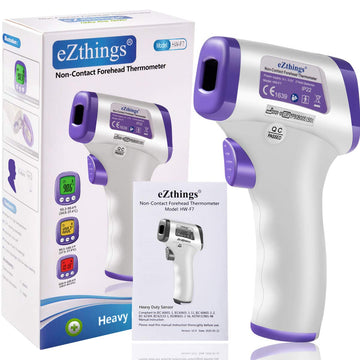 Ezthings Heavy Duty Thermometer Infrared Forehead High Caliber Sensor No Contact With Lcd Display For Medical Offices, Hospitals