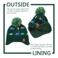 Jangannsa Knitted Baby Hat Scarf Set Winter Warm Boys Girls Beanie Fleece Lining Toddler Kids Hats With Pompom(Dark Green Dinosa