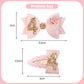 Jissoo Pink Bow Hair Clip - 4Th Birthday Party Decorations For Girls, Sparkling Hair Accessories, 2 Pieces, Size 5*9.5Cm/3.5Cm*6