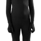 Full Bodysuit Kids Dancewear Solid Color Lycra Spandex Zentai Child Unitard (Medium, Black)