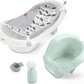 Fisher-Price Baby To Toddler Bath 4-In-1 Sling N Seat Tub With Removable Infant Support And 2 Toys, Climbing Leaves