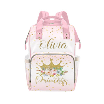 Personalized Baby Diaper Bag Backpack for Women, Custom Name Nursing Mommy Daypack, Diaper Bag for Girls Boys, New Mom Gifts (Cr