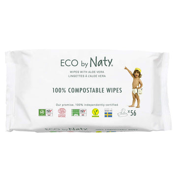 Eco By Naty Aloe Vera Baby Wipes - Plant Based Wipes, Compostable Baby And Newborn Hypoallergenic Wipes, Great For Baby Sensitiv
