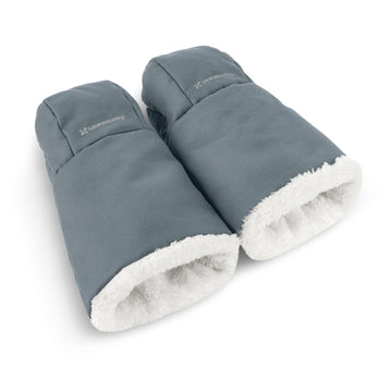 UPPAbaby CozyHandmuff/Easily Attaches to Stroller Handlebars/Ultra-Plush, Weather-Proof Hand Protection/Callum (Stone Blue)