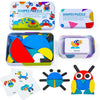 LiKee Open Ended Wooden Shape Puzzles (36 Blocks&60 Cards) for Toddlers 3+ Years Old, Montessori Development Toys Preschool Educ