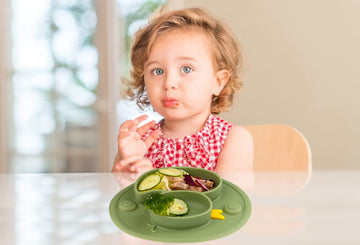 Lightening Corp Baby Plate Silicone Suction Toddler Plates, Divided Dishes For Toddler Kids, Self Feeding, Bpa Free, Microwave A