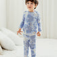 Vaenait Baby Kids Junior 100% Cotton Sleepwear Pajamas 2Pcs Set Tiedye-Warmblue-259 M