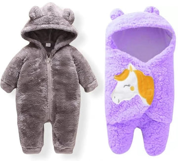 Swissberry Combo Pack of Baby Blankets, Baby Bedding Sets, Hooded Wrapper for Newborn, Swaddler for Baby Boys and Girls | Super 