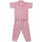 Wish Karo Cotton Printed Top & Bottom Pajama Set Night Dress for Girls(ND55_Peach_78yrs)