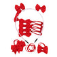 20Pcs Red Hair Accessories Set for Gilrs,Red Hair Bows Clips Barrettes Hairpins Baby Girls Hair Ties Ponytail Holders Headbands 