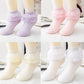 Looching 5 Pairs Toddler Baby Girls Ruffle Lace Trim Socks Eyelet Cotton White Frilly Ankle Soft Dress Socks Kids Princess Socks