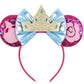 Clgift Princess Minnie Ears,Pick Your Color, Flower Minnie Ears, Floral Minnie Ears, Purple Sparkle Mouse Ears (Sleeping Beauty)
