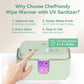 Chefhandy Baby Wipe Warmer, Wipe Warmer And Baby Wet Wipes Dispenser With Uv Light Sanitizer,Baby Wipes Warmer For Babies,3 Heat