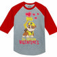 Paw Patrol Girls Boys Valentines Day Shirt Mighty Pups Valentine'S Toddler Kids Raglan 3/4 Sleeve T-Shirt 5T Red