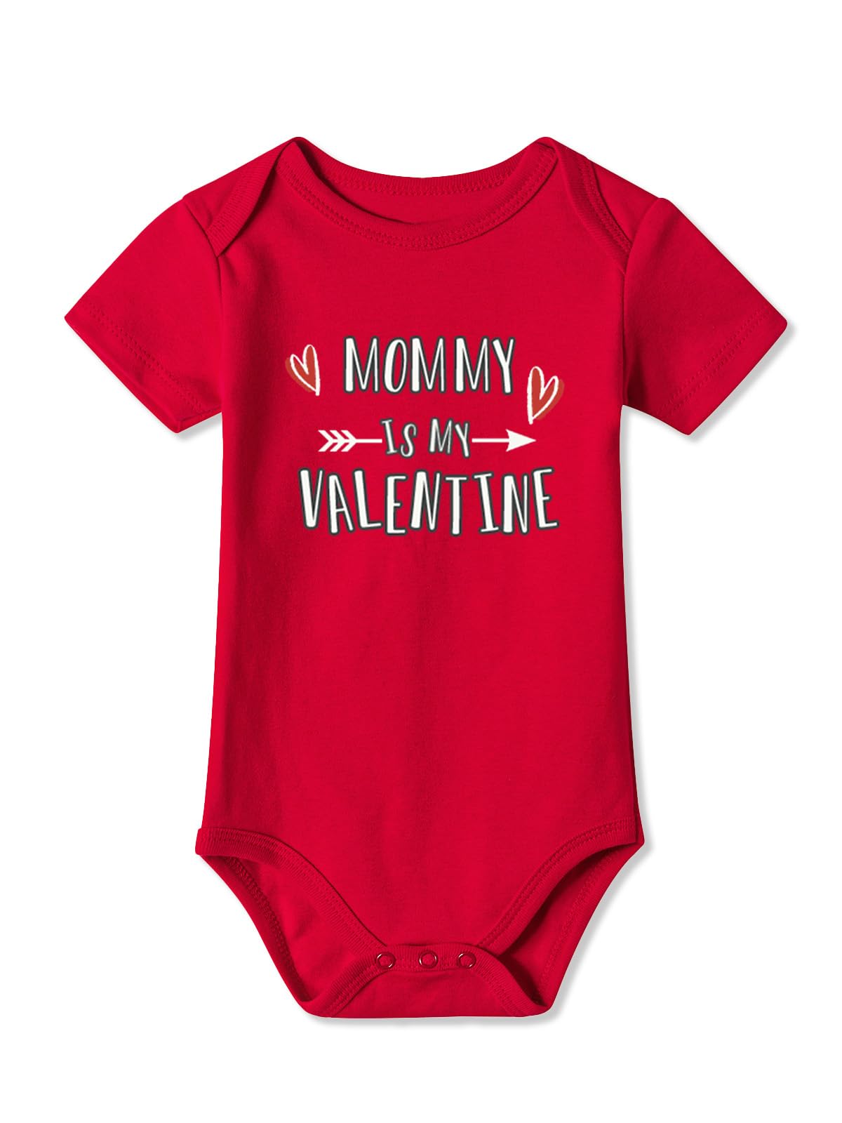 Besserbay Valentine'S Day Baby Heart Bodysuit Mommy Is My Valentine 100% Cotton Red Onesie 6-9 Months