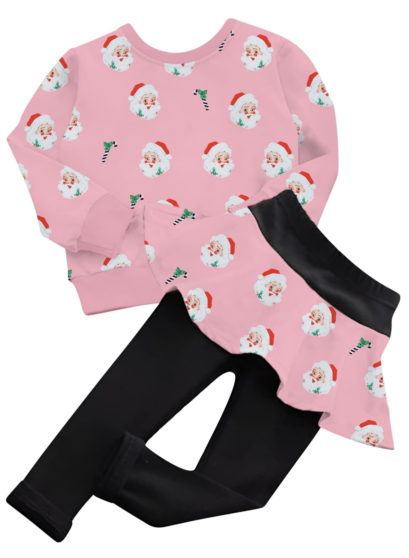 Bomdeals Adorable Cute Toddler Baby Girls Clothes Set,Long Sleeve T-Shirt +Pants Outfit(Pink,110,2144B)