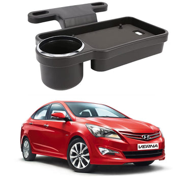 Oshotto (FT04) Foldable Car Auto Headrest Rear Back Seat Table Drink Food Cup Tray Holder Compatible with Hyundai Verna Fludic 