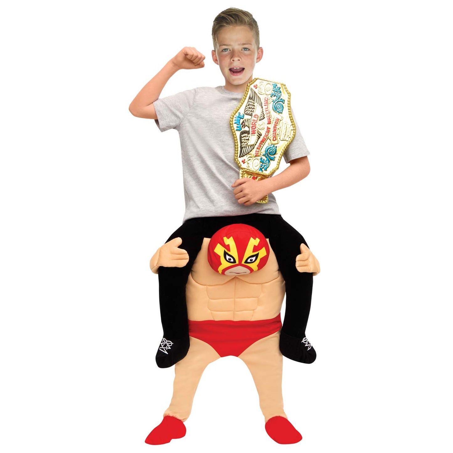 Morph Wrestler Piggy Back Costume Kids, Kids Piggyback Costume, Kids Ride On Costume Kids, Funny Kids Halloween Costumes