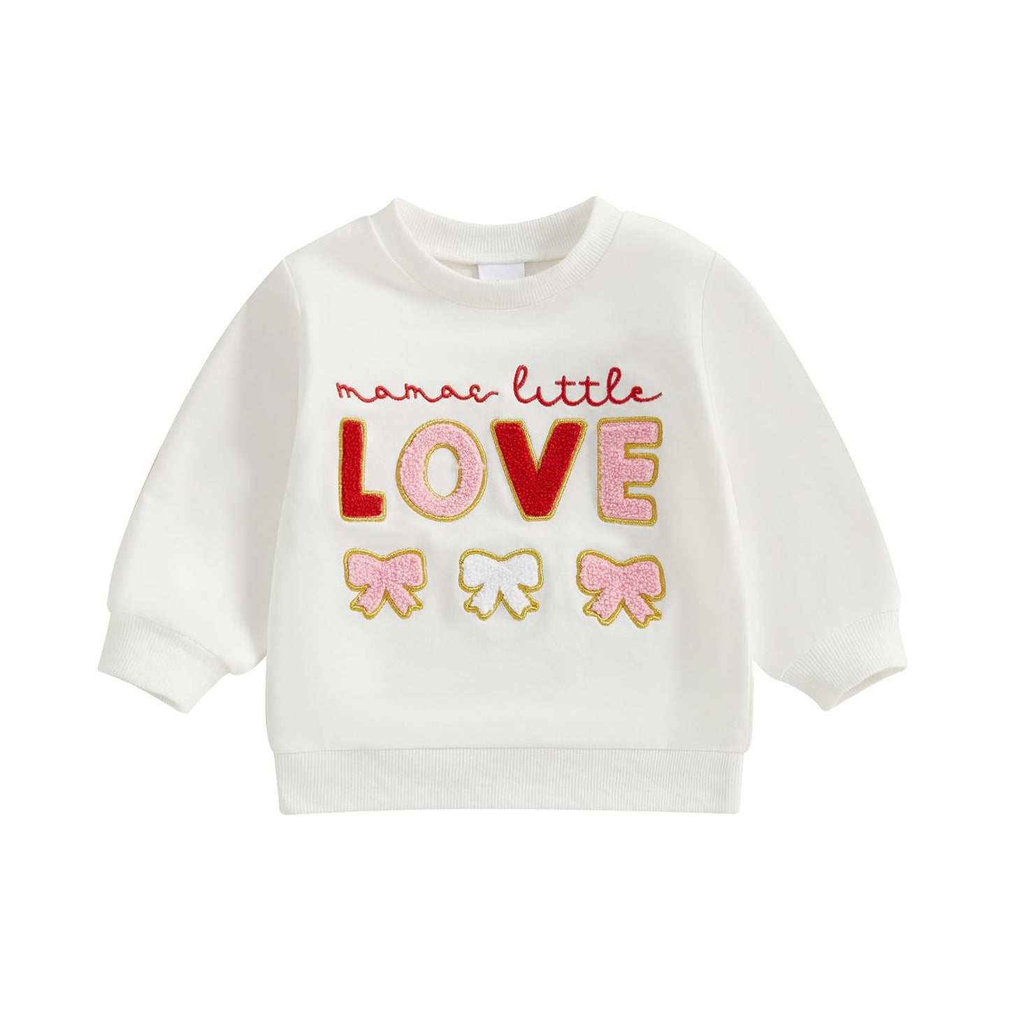 MAYUMMPY Toddler Baby Girls Boys Valentines Outfit Love Tops Bowknot Sweatshirts Pullovers Valentines Kids Clothes (White, 18-2