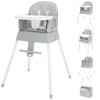 5 in 1 Foldable Baby High Chair,Convertible Highchair for Babies and Toddlers-Portable Infant Booster Seat,Carry Small Box,Dinin