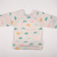 Sigzagor Baby Bib Sleeved Shirt With Pocket 1-3 years old Toddler Painting Drawing (Cloud)