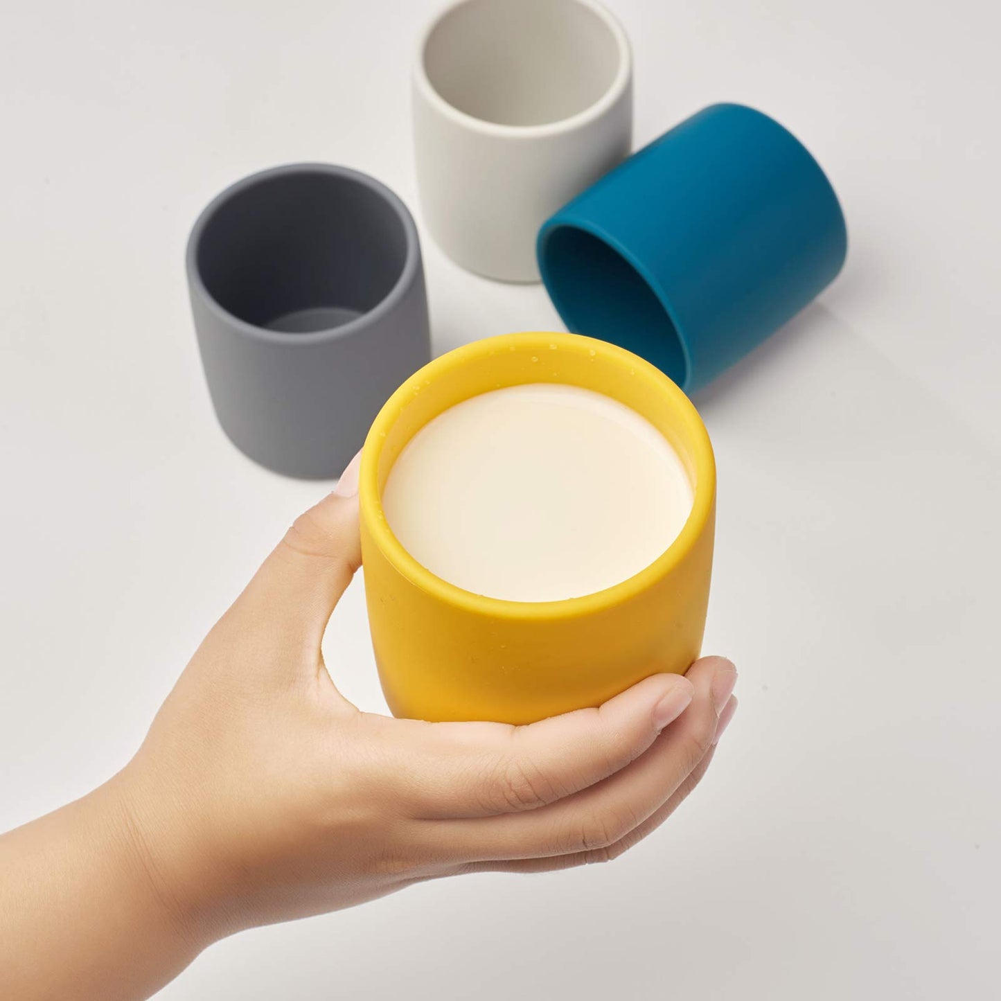 Catii Silicone Toddler Cup 6 Oz,Toddler Open Cups Study And Durable, For Baby Shower Gifts, Training Cups For Toddlers 1-3 Years