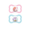 Mam Air Printed Silicone Pacifier - Girl - 6+ Months 2 Count