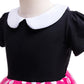 Dressy Daisy Little Girls Polka Dots Fancy Dress Up Halloween Costume Birthday Party Outfit With Mouse Ears Headband Size 5-6, H
