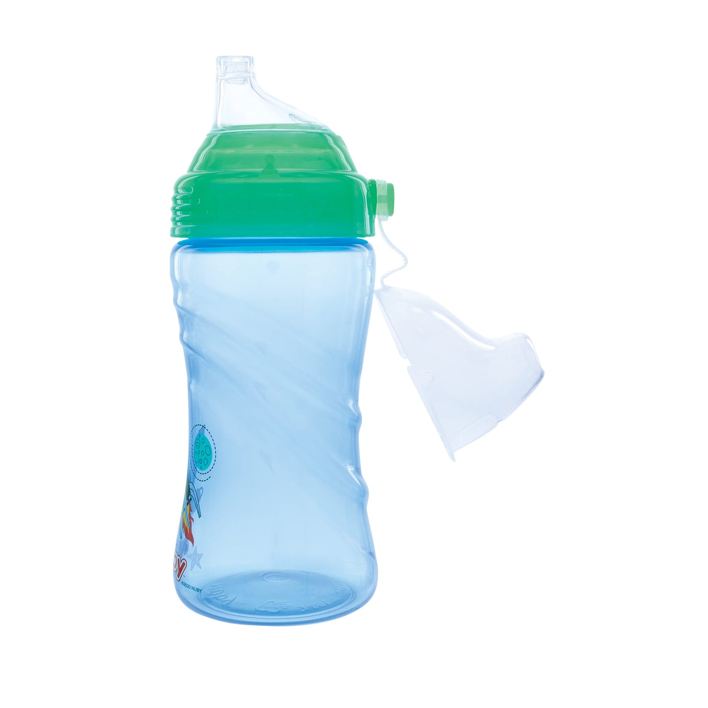 Nuby No Spill Printed Thirsty Kids No-Spill Sip-It Sport Cup With Soft Spout And Lid - 12Oz / 360 Ml, 12+ Months, Single Pack Of