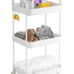 Volnamal Diaper Caddy Organizer, 3-Tier Movable Diaper Cart with Wheels, Newborn Essentials Must Haves, Diaper Caddy for Wipes &