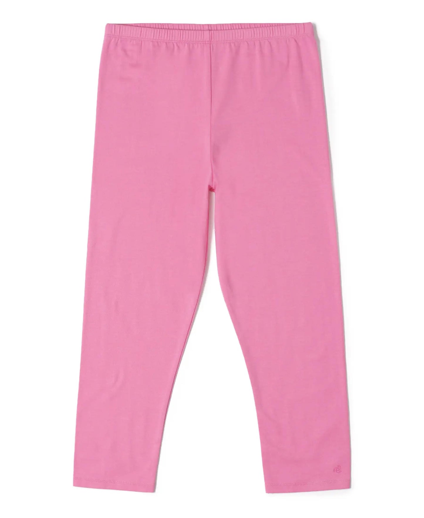Jockey AG54 Girls Super Combed Cotton Elastane Stretch Slim Fit Three Quarter Leggings_Pink Carnation_1112 Yrs