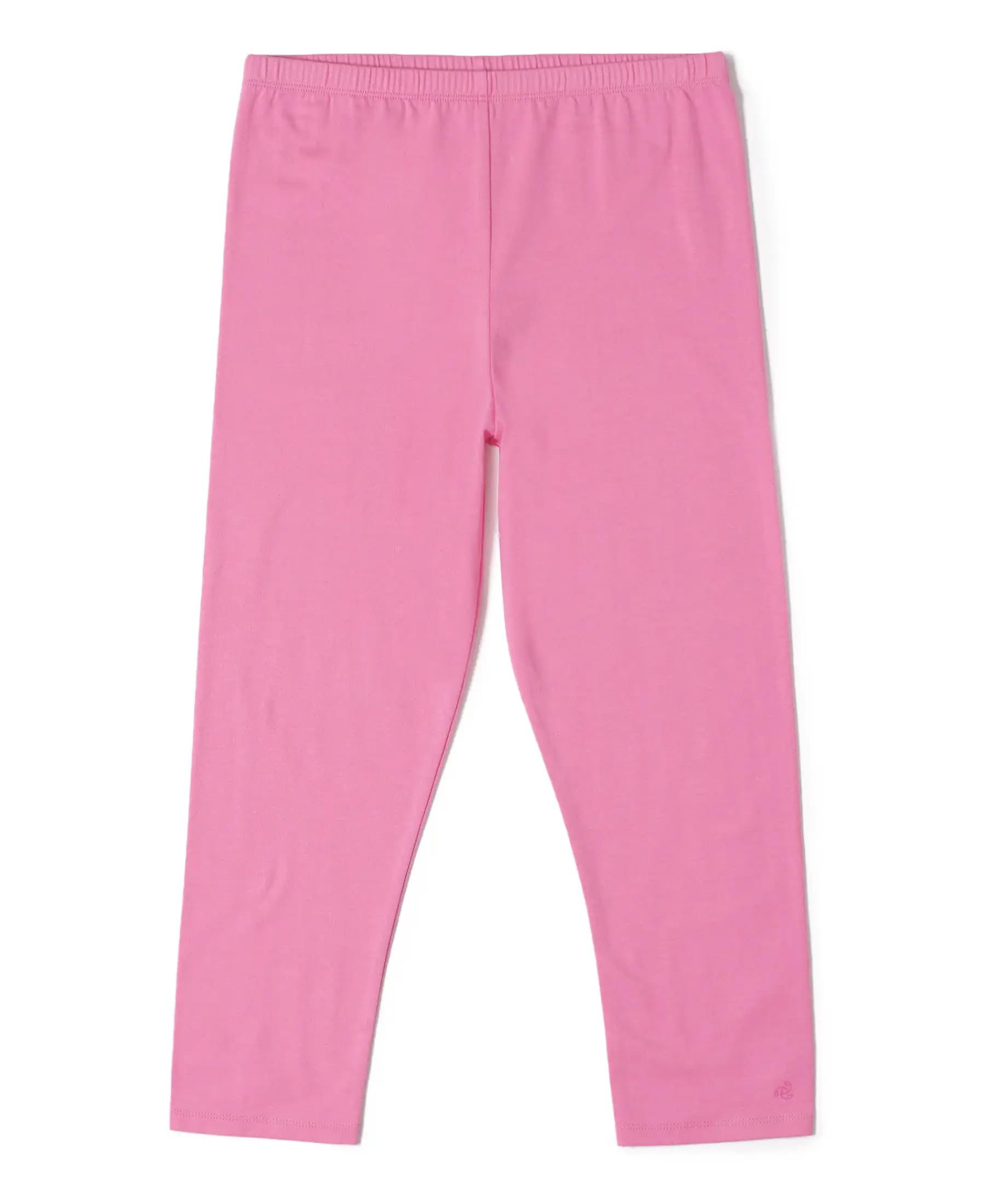 Jockey AG54 Girls Super Combed Cotton Elastane Stretch Slim Fit Three Quarter Leggings_Pink Carnation_1112 Yrs
