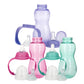 Nuby Non-Drip 3-Stage Bottle 11 Ounce, 3 Count (Pink/Purple/Turquoise)
