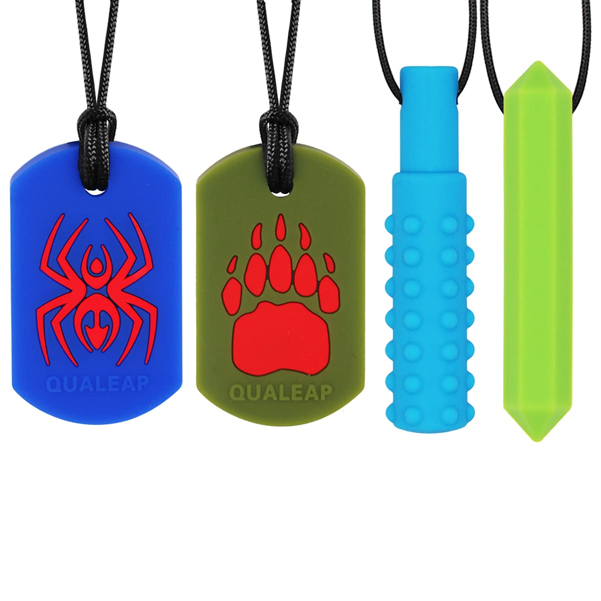 Xtra Tough (XT) Chew Necklace for Kids Boys - Silicone Chew Pendant Jewelry for Autism, ADHD, Baby Nursing or Special Needs - Ch